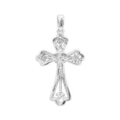 14K White Gold Round Diamond Cross Necklace 0.70ct 11 14K White Gold Round Diamond Cross Necklace 0.70ct -Jewelry Sales Store 14k gold round diamond cross necklace 070ct p 26525 backwh
