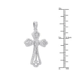 14K White Gold Round Diamond Cross Necklace 0.70ct 15 14K White Gold Round Diamond Cross Necklace 0.70ct -Jewelry Sales Store 14k gold round diamond cross necklace 070ct p 26525 rulerwh