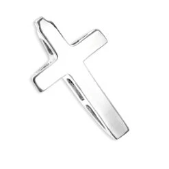 14K White Gold Round Diamond Cross Pendant By Luxurman 0.59ct -Jewelry Sales Store 14k gold round diamond cross pendant 059ct p 26564 backwh