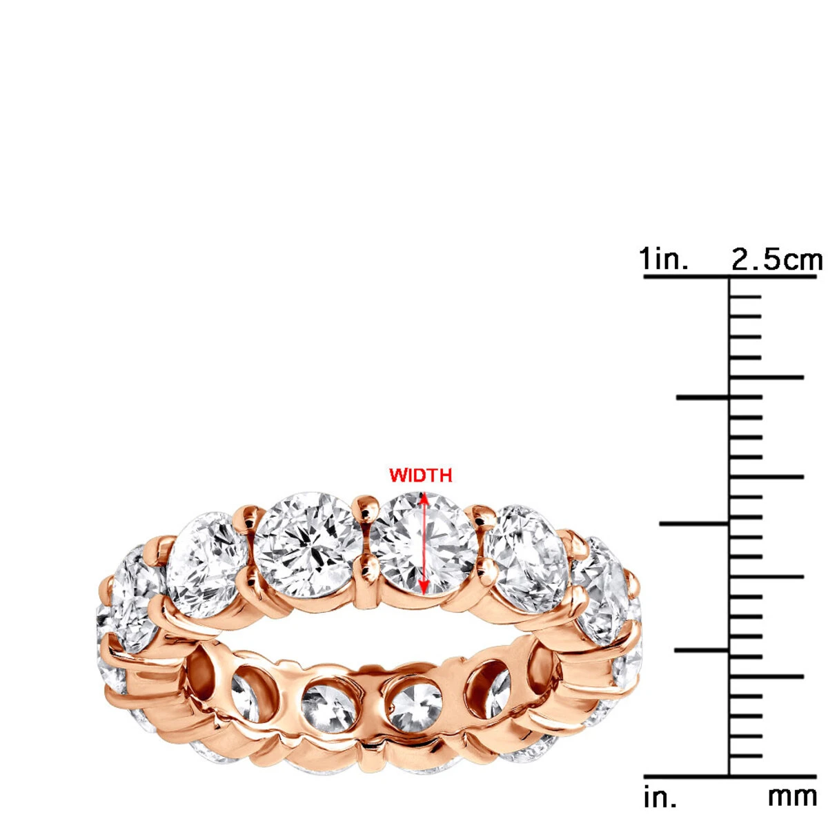 14K White Gold Round Diamond Eternity Band 5.85ct 12 14K White Gold Round Diamond Eternity Band 5.85ct - Image 12