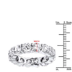 14K White Gold Round Diamond Eternity Band 5.85ct 21 14K White Gold Round Diamond Eternity Band 5.85ct -Jewelry Sales Store 14k gold round diamond eternity band 585ct p 24810 rulerwh