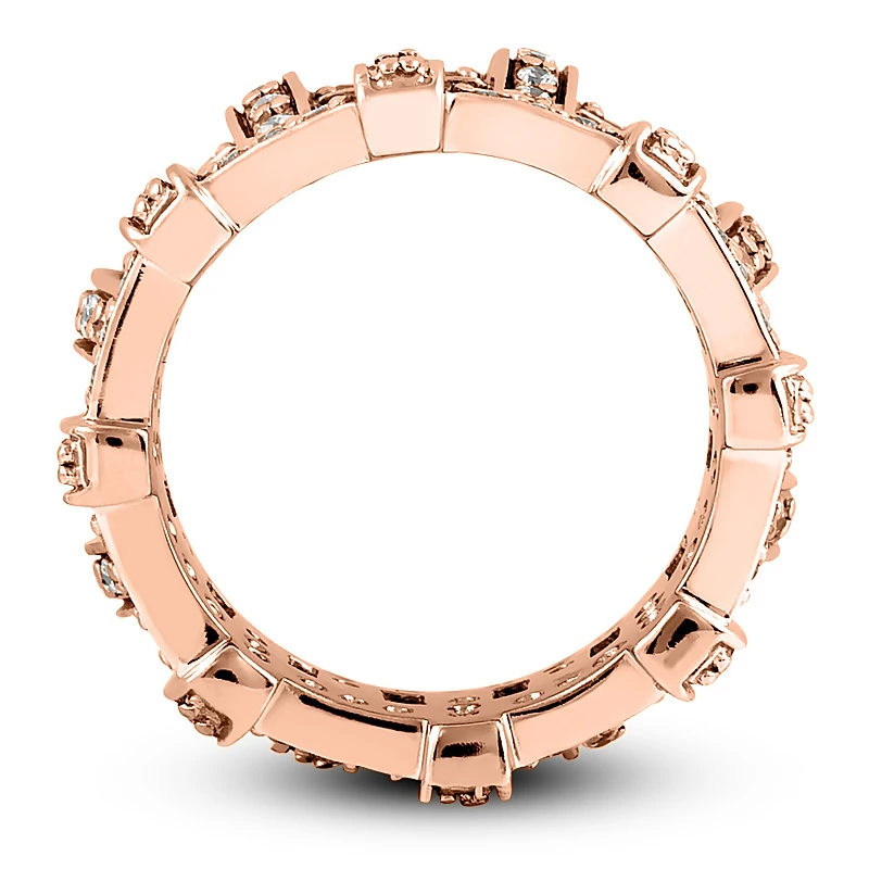 14K White Gold Round Diamond Eternity Ring 0.96ct 7 14K White Gold Round Diamond Eternity Ring 0.96ct - Image 7