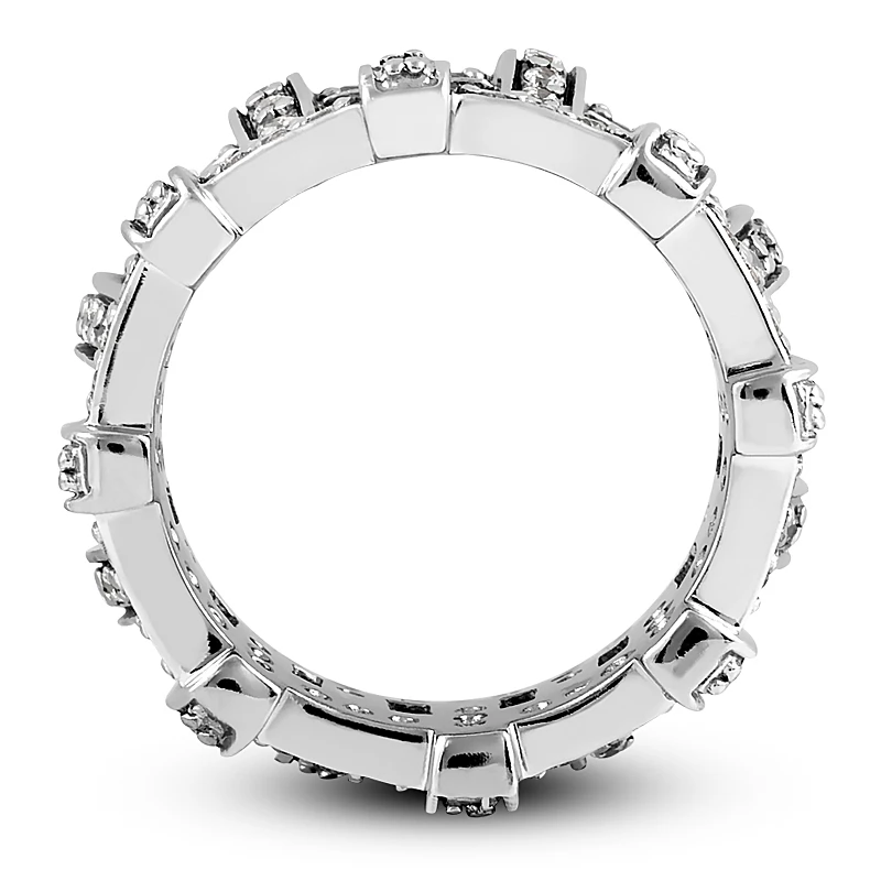 14K White Gold Round Diamond Eternity Ring 0.96ct 9 14K White Gold Round Diamond Eternity Ring 0.96ct - Image 9