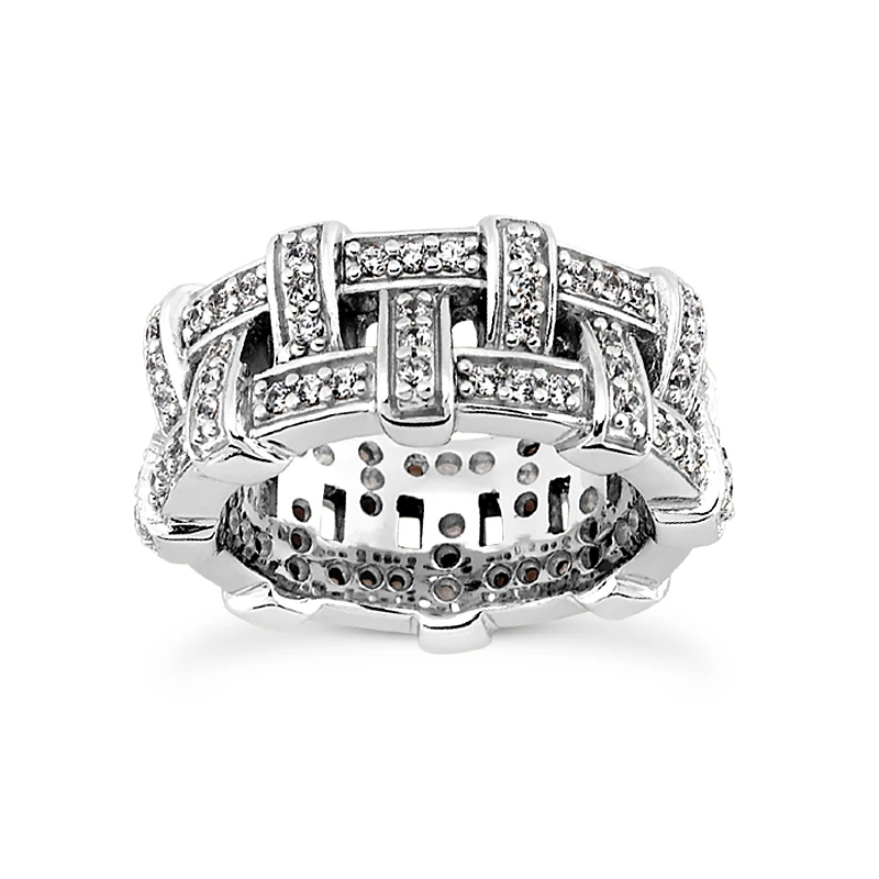 14K White Gold Round Diamond Eternity Ring 0.96ct 1 14K White Gold Round Diamond Eternity Ring 0.96ct