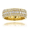 14K Yellow Gold Round Diamond Eternity Band 2 Carat Ring By Luxurman