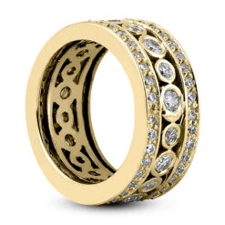 14K White Gold Round Diamond Eternity Ring 2.48ct -Jewelry Sales Store 14k gold round diamond eternity ring 248ct p 24900 back yellow 20220426