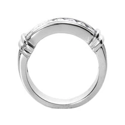 14K White Gold Round Diamond Men's Wedding Ring 0.70ct -Jewelry Sales Store 14k gold round diamond mens wedding ring 070ct p 25599 back white 20220426