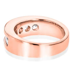 14K Rose Gold Round Diamond Men's Wedding Band 6 Stone Anniversary Ring 1.5ct 9 14K Rose Gold Round Diamond Men's Wedding Band 6 Stone Anniversary Ring 1.5ct -Jewelry Sales Store 14k gold round diamond mens wedding ring 150ct p 25532 backro