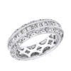 14K White Gold Round Princess Diamond Eternity Band 1.95ct