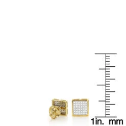 14K Yellow Gold Square Shaped Diamond Stud Earrings 0.41ct -Jewelry Sales Store 14k gold square shaped diamond stud earrings 041ct p 5934 rulerye