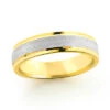 14K Yellow Gold Urbane Wedding Band For Men 5mm