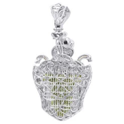 14K Gold White Blue Green Yellow Diamond Sword & Snakes Men's Pendant 18ct -Jewelry Sales Store 14k gold white blue green yellow diamond sword snakes mens pendant 18ct backwh