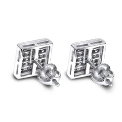 14K White Gold Invisible Set Princess Diamond Stud Earrings 0.55ct 9 14K White Gold Invisible Set Princess Diamond Stud Earrings 0.55ct -Jewelry Sales Store 14k invisible set princess diamond stud earrings 060ct p 6163 backwh