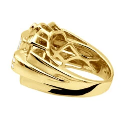 14K White Gold Men's Designer Diamond Ring Princess Round 2.16ct -Jewelry Sales Store 14k mens designer diamond ring princess round 216ct p 6340 backye