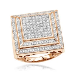 14K White Gold Pave Men's Diamond Ring 2ct -Jewelry Sales Store 14k pave mens diamond ring 233ct p 22363 ro