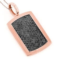 14K Yellow Gold Dog Tag Pendant With Black Diamonds 3.25 -Jewelry Sales Store 14k solid gold dog tag pendant with black diamonds 325 p 22400 ro