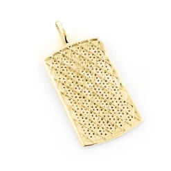 Iced Out 14K White Gold Dog Tag Pendant With Diamonds 2ct -Jewelry Sales Store 14k solid gold dog tag pendant with diamonds 199ct p 6990 backye