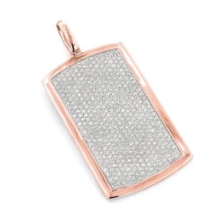 Iced Out 14K White Gold Dog Tag Pendant With Diamonds 2ct -Jewelry Sales Store 14k solid gold dog tag pendant with diamonds 199ct p 6990 ro