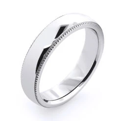 Thin Solid 14K White Gold Women's Or Men's Wedding Band 4mm