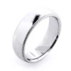 Solid 14K White Gold Men's Wedding Band 6mm
