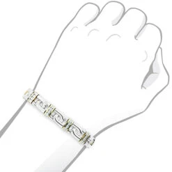 14K White/Yellow Gold Men's Diamond Two-Tone Bracelet 4ct -Jewelry Sales Store 14k white yellow gold mens diamond two tone bracelet 4ct 3