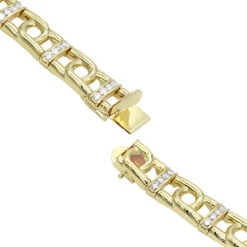 14K White/Yellow Gold Men's Diamond Two-Tone Bracelet 4ct -Jewelry Sales Store 14k white yellow gold mens diamond two tone bracelet 4ct backye