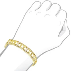 14K White/Yellow Gold Men's Diamond Two-Tone Bracelet 4ct -Jewelry Sales Store 14k white yellow gold mens diamond two tone bracelet 4ct bodye