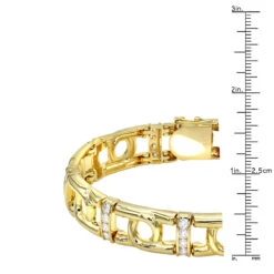 14K White/Yellow Gold Men's Diamond Two-Tone Bracelet 4ct -Jewelry Sales Store 14k white yellow gold mens diamond two tone bracelet 4ct rulerye