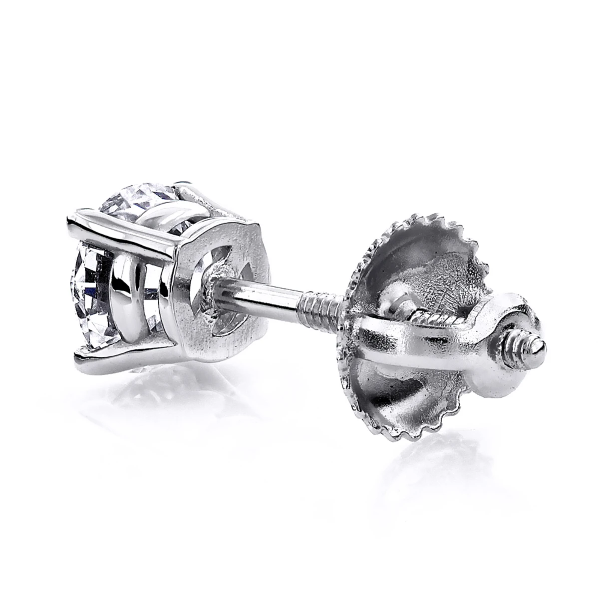 14K Yellow Gold Round Diamond Stud Earrings 0.25ct 4 14K Yellow Gold Round Diamond Stud Earrings 0.25ct - Image 4