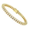 11 Carat Diamond Tennis Bracelet For Men & Women 14K Yellow Gold By Luxurman
