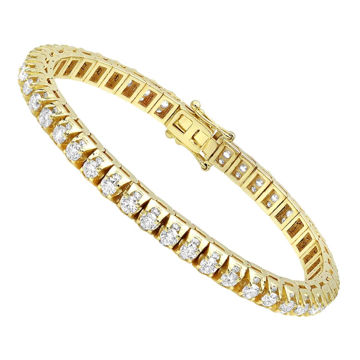 11 Carat Diamond Tennis Bracelet For Men & Women 14K Yellow Gold By Luxurman 1 11 Carat Diamond Tennis Bracelet For Men & Women 14K Yellow Gold By Luxurman