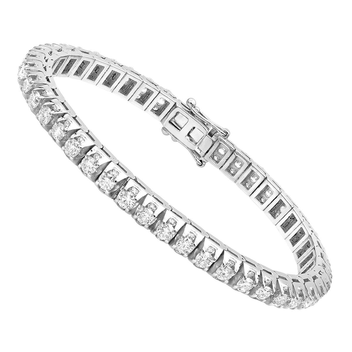 11 Carat Diamond Tennis Bracelet For Men & Women 14K Yellow Gold By Luxurman 2 11 Carat Diamond Tennis Bracelet For Men & Women 14K Yellow Gold By Luxurman - Image 2