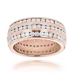 18K White Gold 3-Row Diamond Eternity Band Ring 4.50ct -Jewelry Sales Store 18k gold 3 row diamond eternity band ring 450ct p 6200 ro