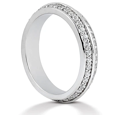 18K White Gold Diamond Eternity Band 0.80ct 4.3mm 4 18K White Gold Diamond Eternity Band 0.80ct 4.3mm - Image 4