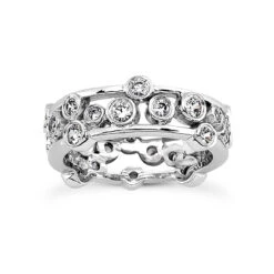 18K White Gold Diamond Eternity Band 0.91ct