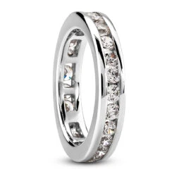 18K White Gold Diamond Eternity Band 1.20ct 4.2mm -Jewelry Sales Store 18k gold diamond eternity band 120ct p 30494 back white 20220426