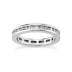 18K White Gold Diamond Eternity Band 1.20ct 4.2mm
