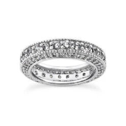 18K White Gold Diamond Eternity Band 2.06ct