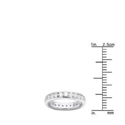 18K White Gold Diamond Eternity Band 2.20ct -Jewelry Sales Store 18k gold diamond eternity band 220ct p 30350 ruler