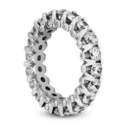 18K White Gold Diamond Eternity Band 3.20ct 4.3mm -Jewelry Sales Store 18k gold diamond eternity band 320ct p 30506 back white 20220420 20220426