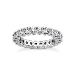 18K White Gold Diamond Eternity Band 3.20ct 4.3mm