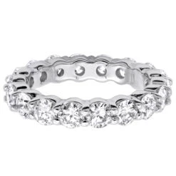 18K White Gold Diamond Eternity Band 3.40ct 5/32in. (4.1mm) 11 18K White Gold Diamond Eternity Band 3.40ct 5/32in. (4.1mm) -Jewelry Sales Store 18k gold diamond eternity band 340ct p 30340 backwh