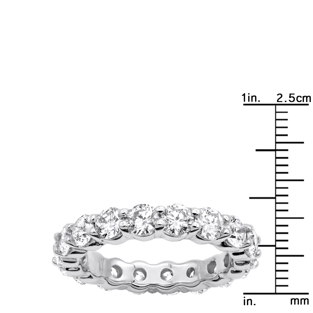 18K White Gold Diamond Eternity Band 3.40ct 5/32in. (4.1mm) 8 18K White Gold Diamond Eternity Band 3.40ct 5/32in. (4.1mm) - Image 8