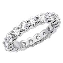 18K White Gold Diamond Eternity Band 3.40ct 5/32in. (4.1mm)