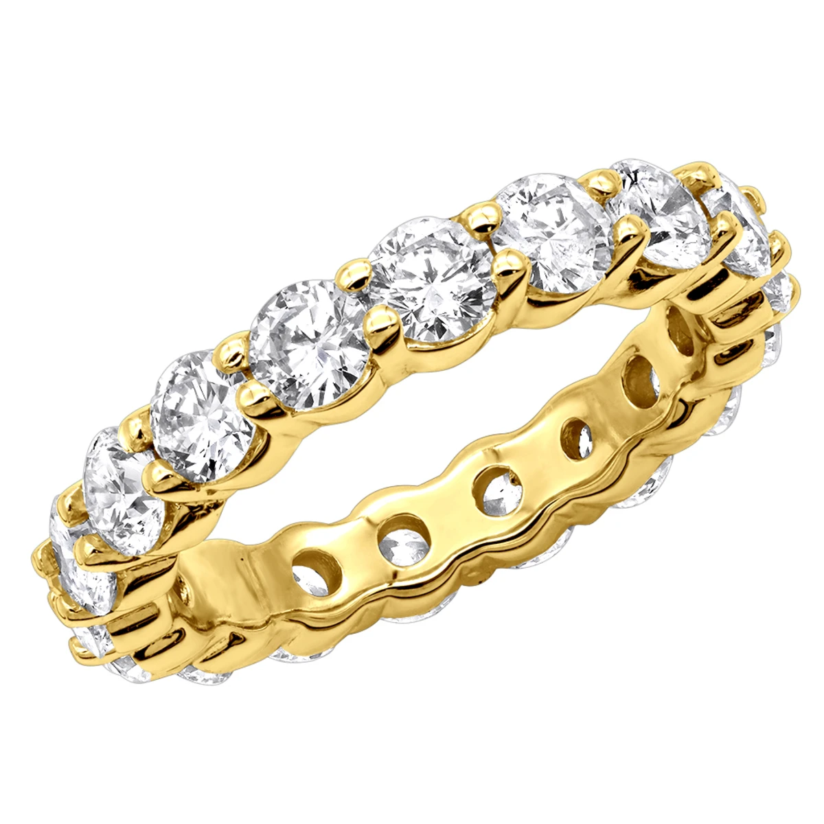18K White Gold Diamond Eternity Band 3.40ct 5/32in. (4.1mm) 2 18K White Gold Diamond Eternity Band 3.40ct 5/32in. (4.1mm) - Image 2