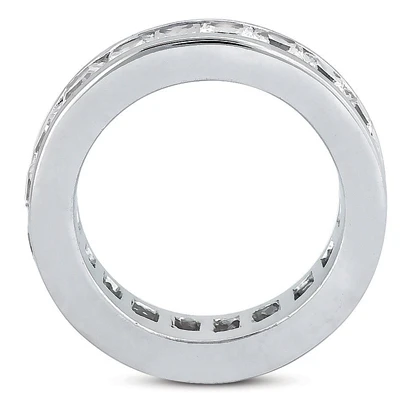 18K White Gold Diamond Eternity Band 3.40ct 5.0mm 3 18K White Gold Diamond Eternity Band 3.40ct 5.0mm - Image 3