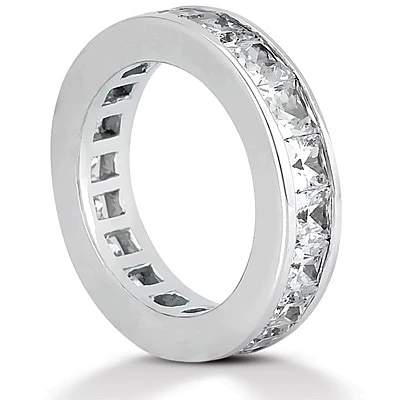 18K White Gold Diamond Eternity Band 3.40ct 5.0mm 2 18K White Gold Diamond Eternity Band 3.40ct 5.0mm - Image 2