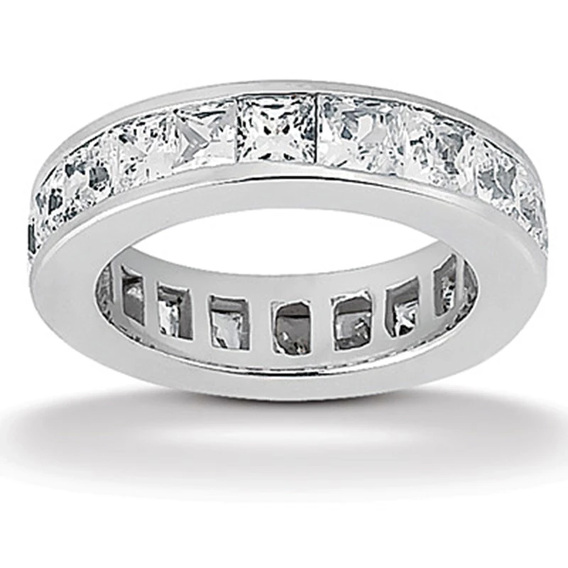 18K White Gold Diamond Eternity Band 3.40ct 5.0mm 1 18K White Gold Diamond Eternity Band 3.40ct 5.0mm