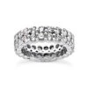 18K White Gold Diamond Eternity Band 4.40ct 6mm
