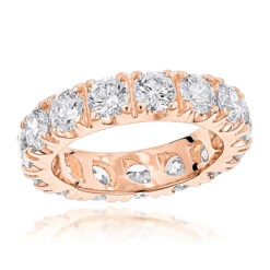 18K Yellow Gold Round Diamond Eternity Band 4ct -Jewelry Sales Store 18k gold diamond eternity band 4ct p 30336 ro